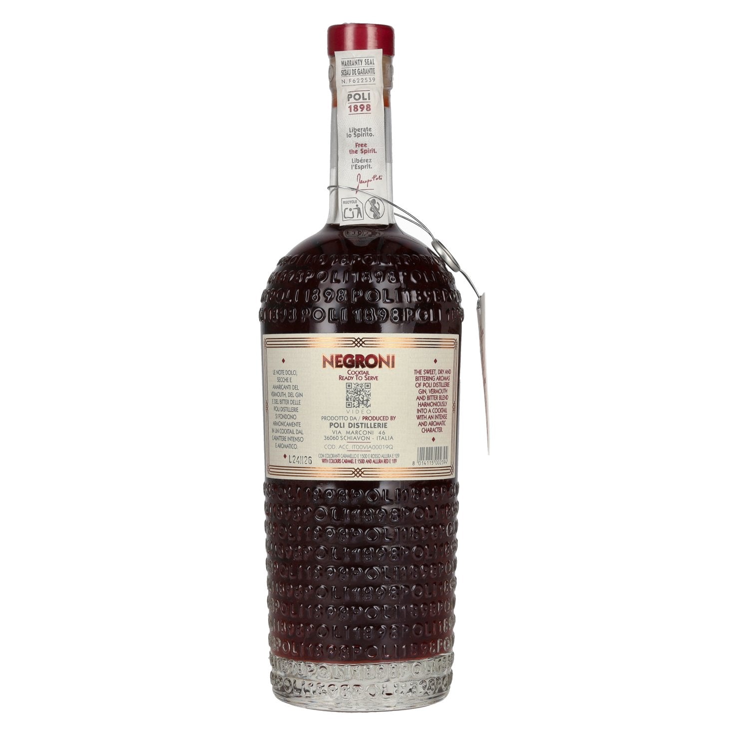 Poli Negroni Cocktail Liquore 25% Vol. 0,7l