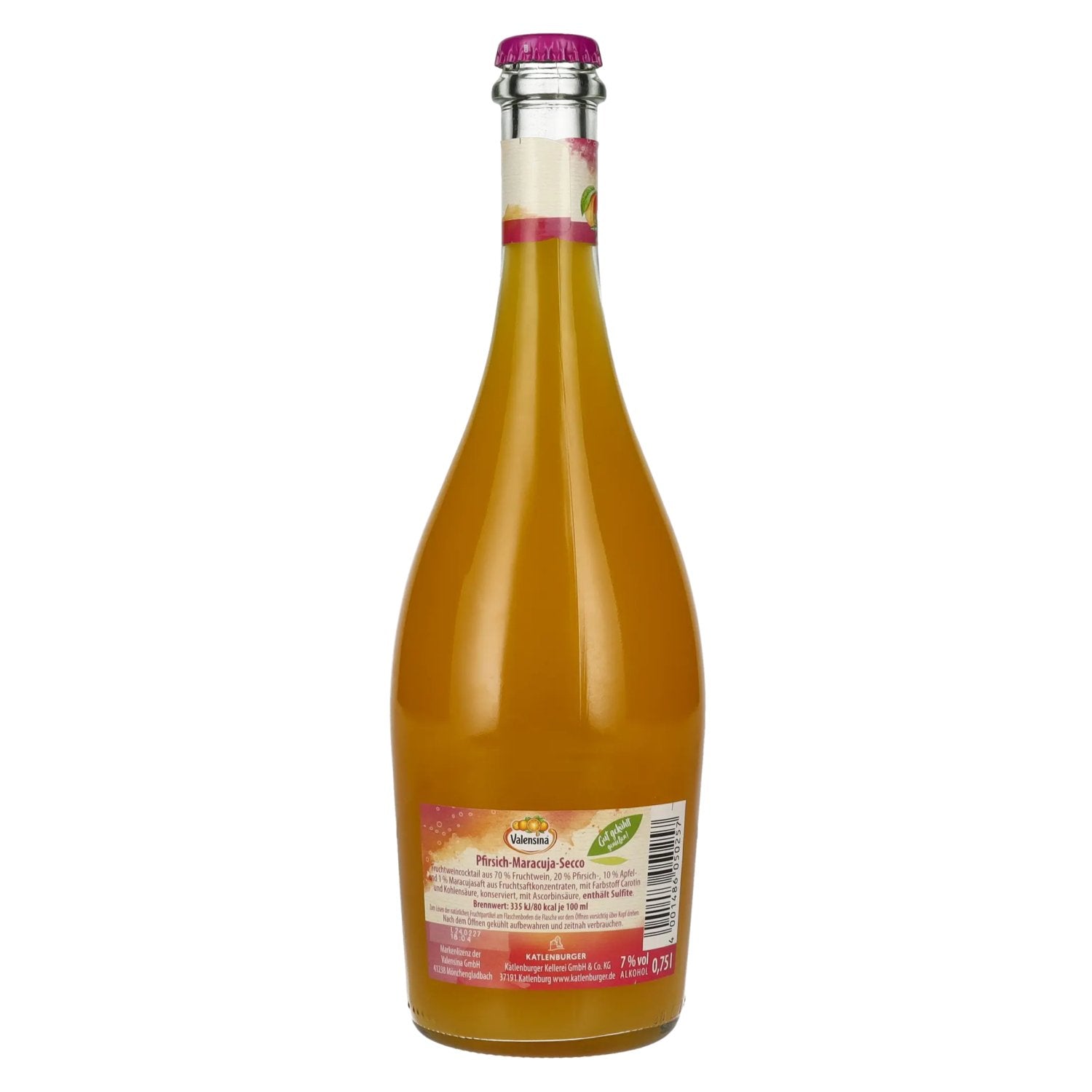 Katlenburger Valensina Pfirsich-Maracuja Secco 7% Vol. 0,75l