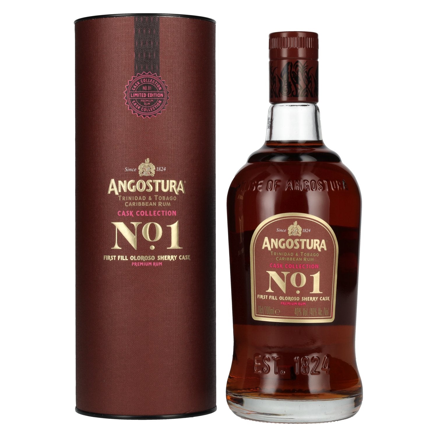 Angostura No. 1 CASK COLLECTION First Fill Oloroso Sherry Cask Premium Rum 40% Vol. 0.7L in gift box
