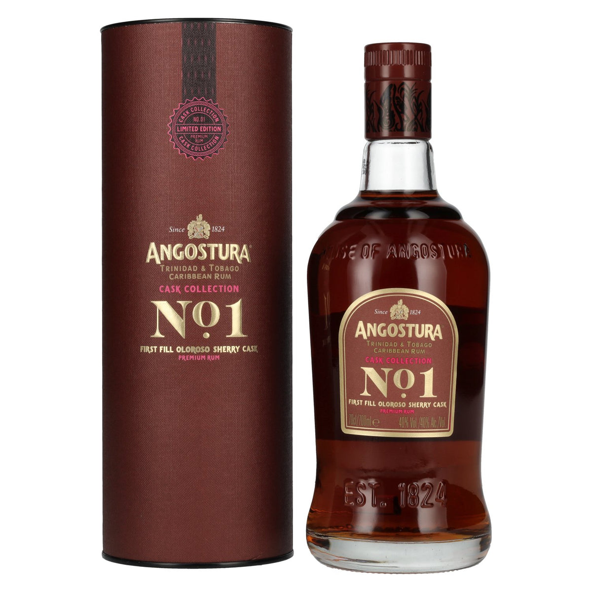 Angostura No. 1 CASK COLLECTION First Fill Oloroso Sherry Cask Premium Rum 40% Vol. 0,7l in Geschenkbox