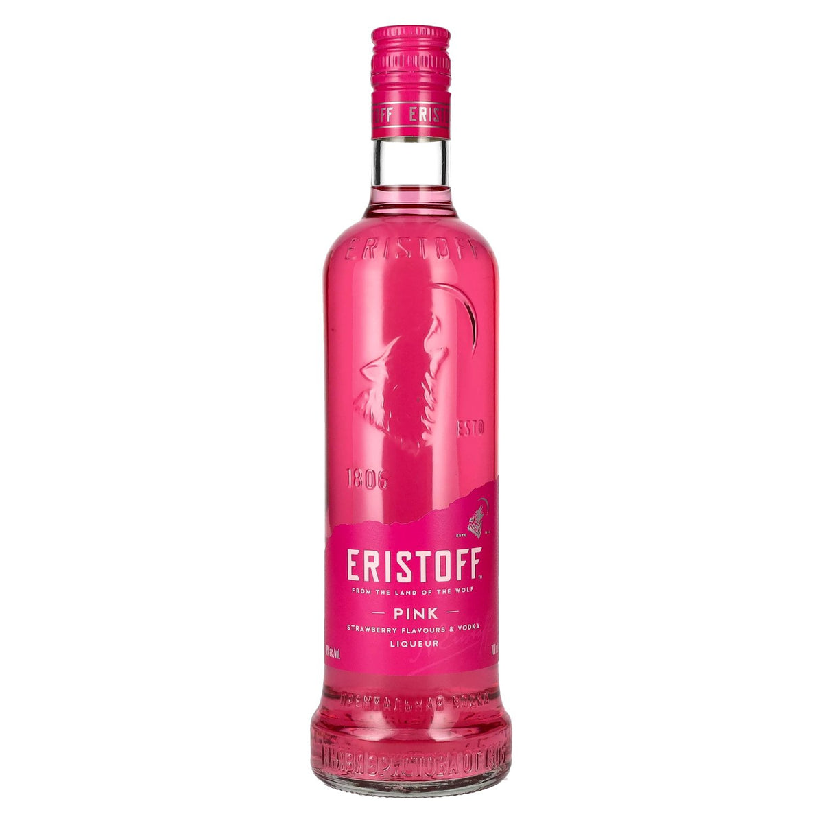 Eristoff PINK Strawberry Flavours &amp; Vodka Liqueur 18% ABV 0.7l