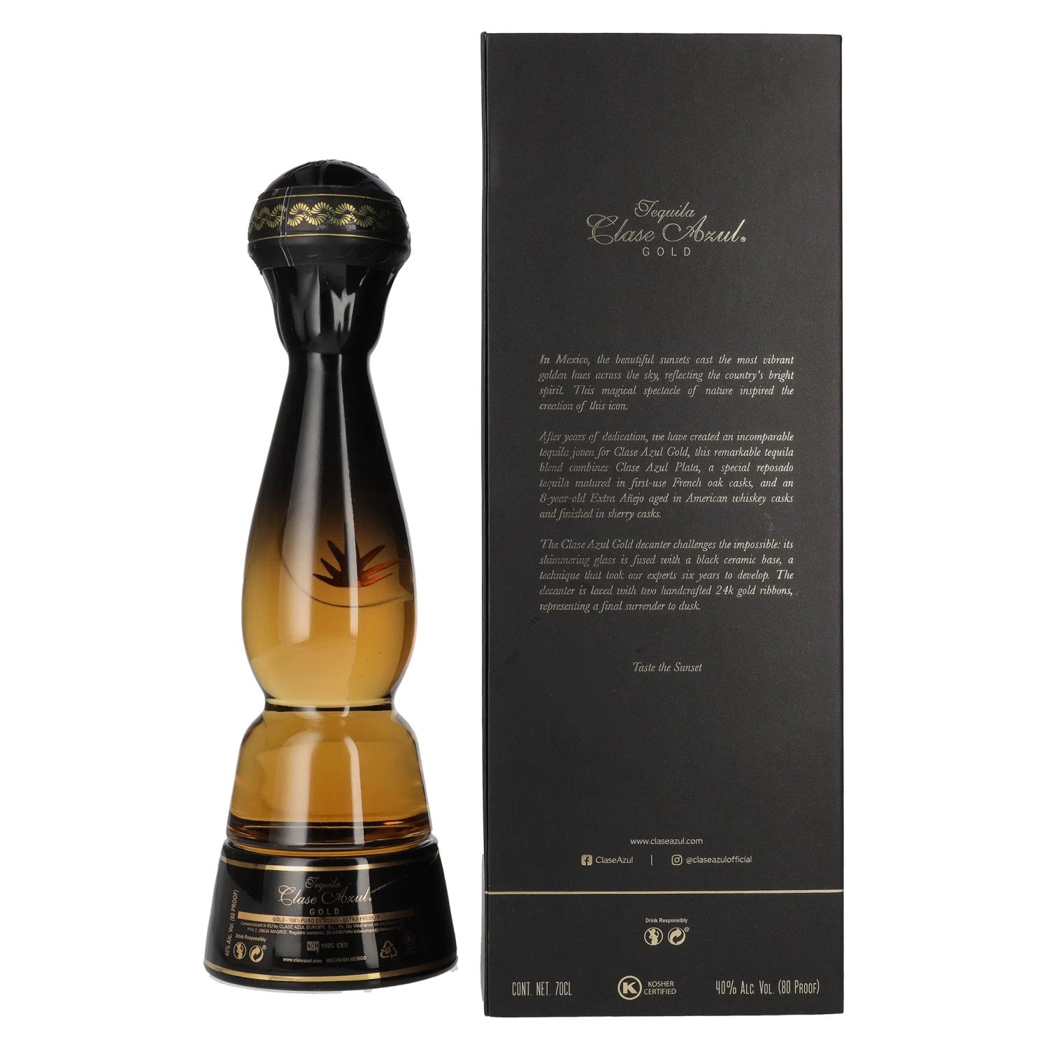 Clase Azul GOLD 100% Agave Tequila 40% Vol. 0,7l in Geschenkbox