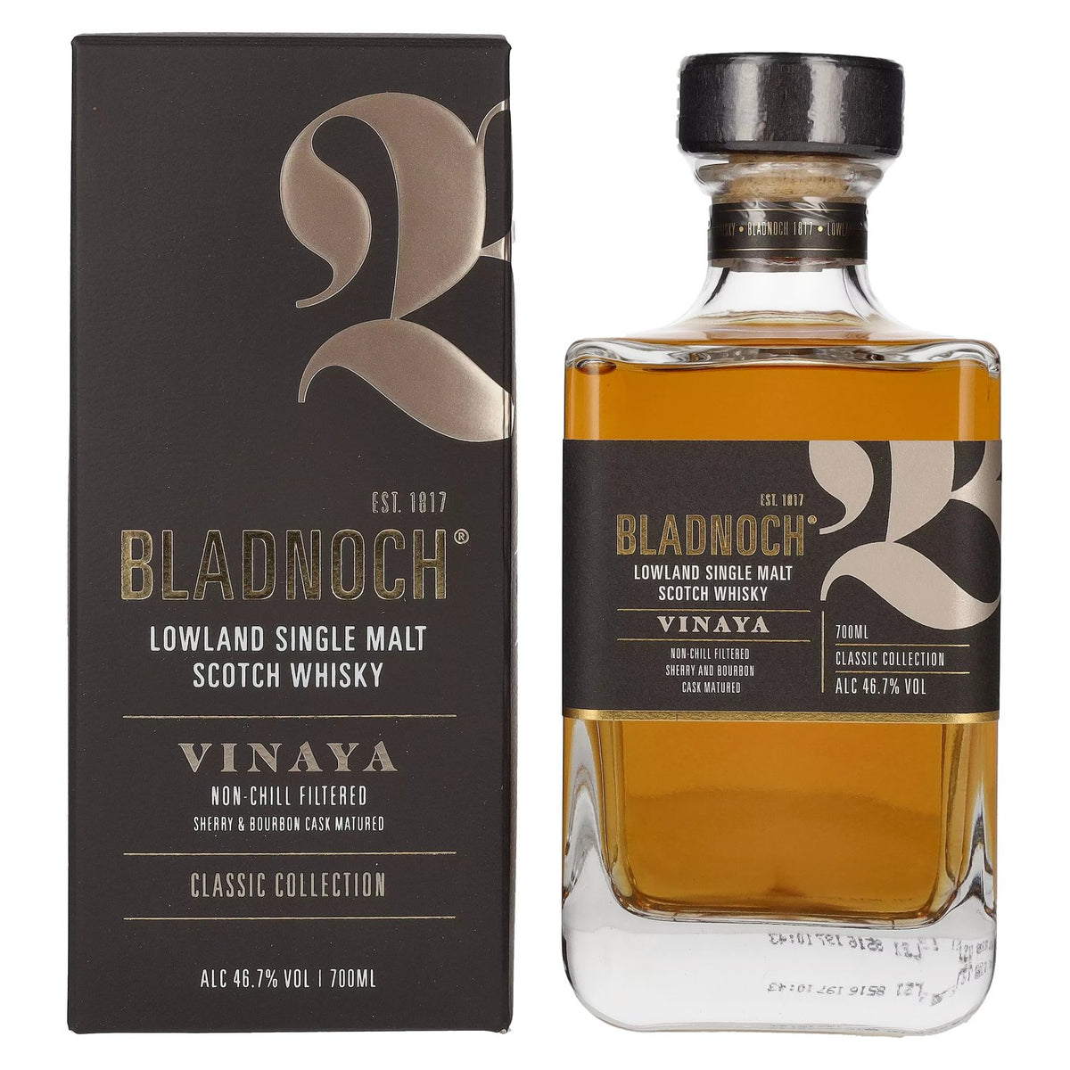 Bladnoch VINAYA Lowland Single Malt Scotch Whisky 46.7% ABV, 0.7l, in a gift box