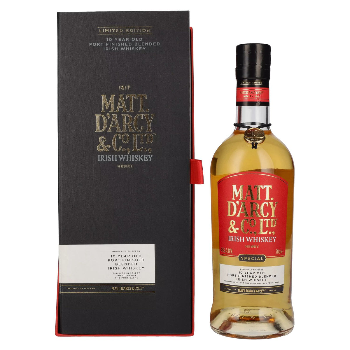 Matt. D'arcy 10 Year Old Blended Irish Whiskey Limited Edition 46% Vol. 0.7l in Gift Box