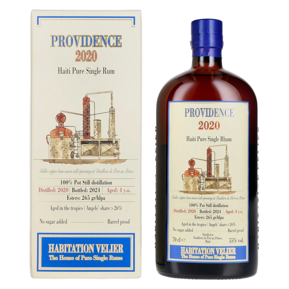 Habitation Velier PROVIDENCE Haiti Pure Single Rum 2020 55% vol. 0.7 l in a gift box