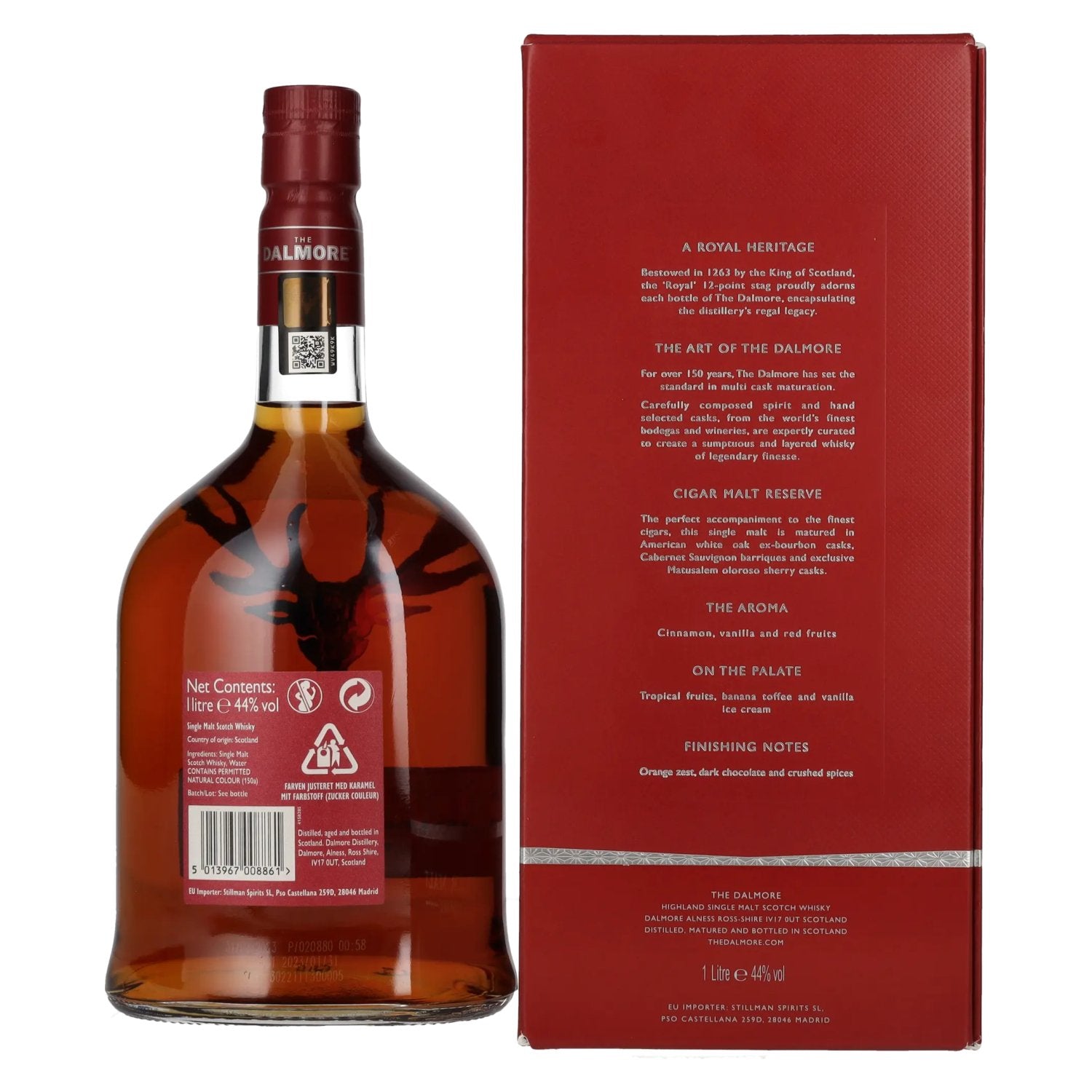 The Dalmore CIGAR MALT Reserve Highland Single Malt Scotch Whisky 44% Vol. 1l in Geschenkbox