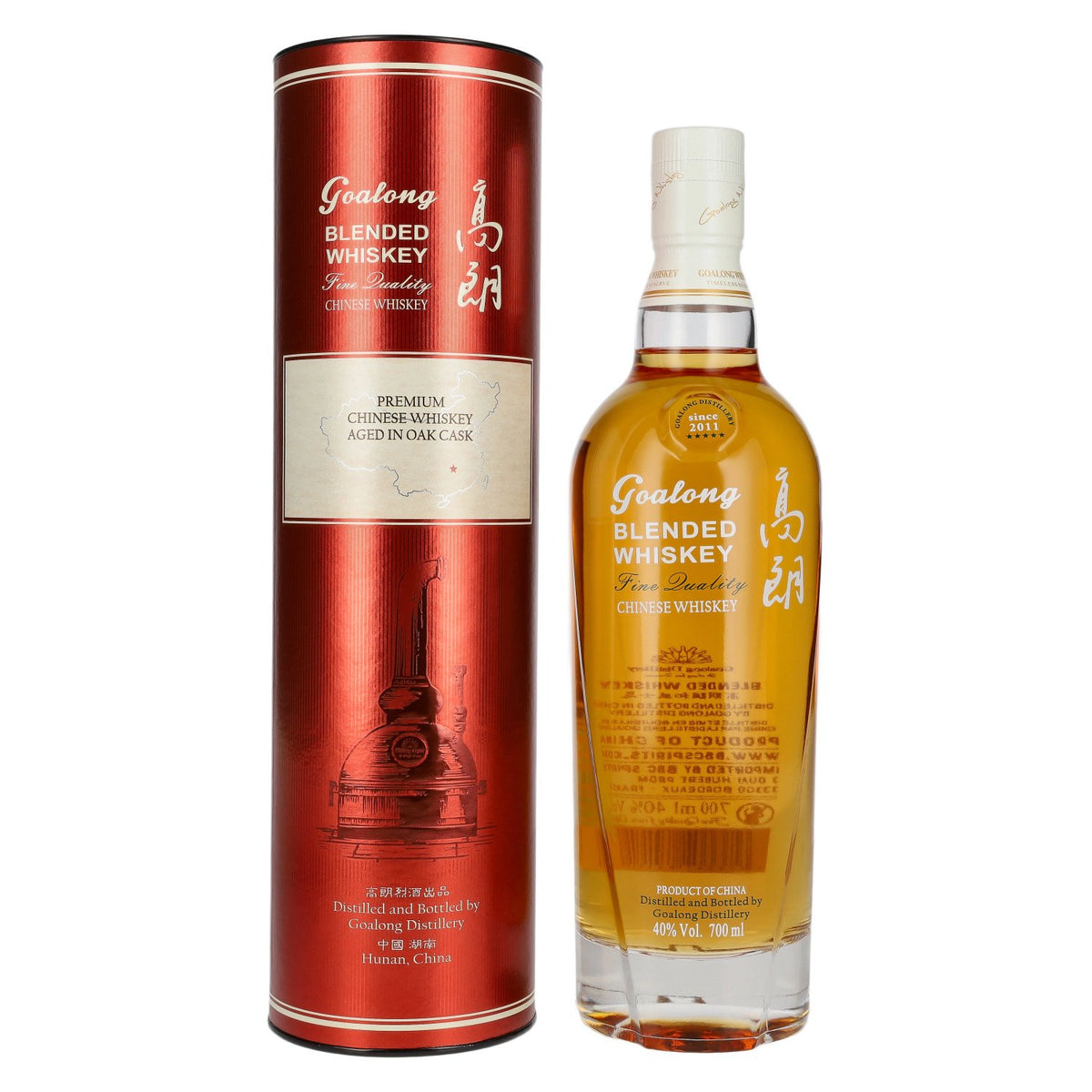 GOALONG Premium Blended OAK CASK Chinese Whiskey 40% Vol. 0,7l in Geschenkbox