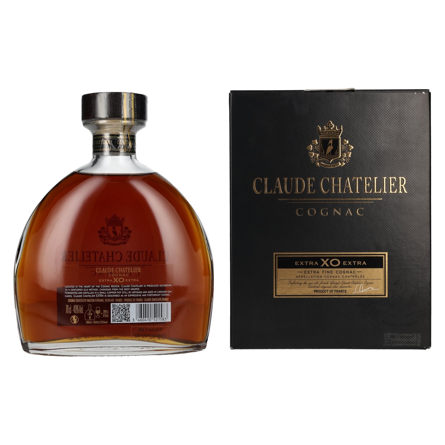Claude Chatelier Extra XO Extra Fine Cognac 40% Vol. 0,7l in Geschenkbox