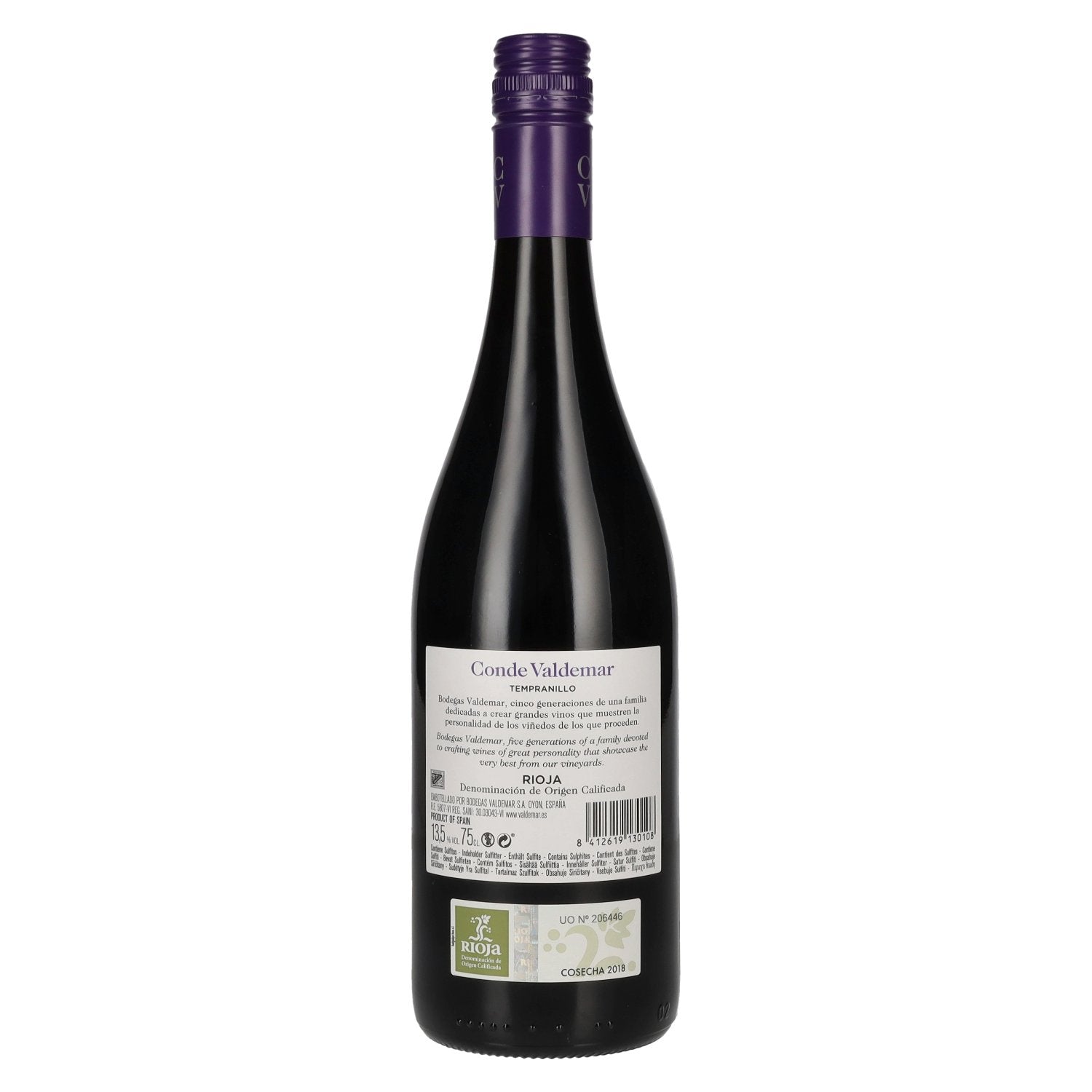 Conde Valdemar Tempranillo Rioja DOC 2018 13,5% Vol. 0,75l