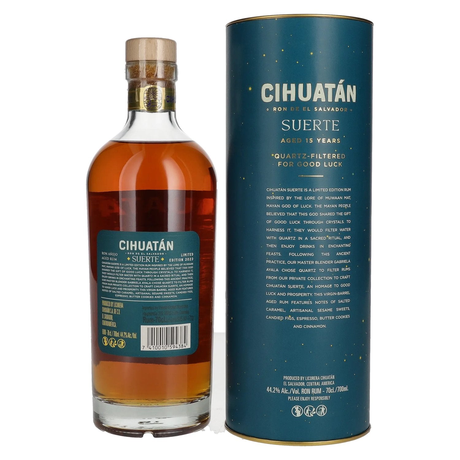 Cihuatán SUERTE Rum El Salvador Limited Edition 2023 44.2% Vol. 0.7l in Gift Box