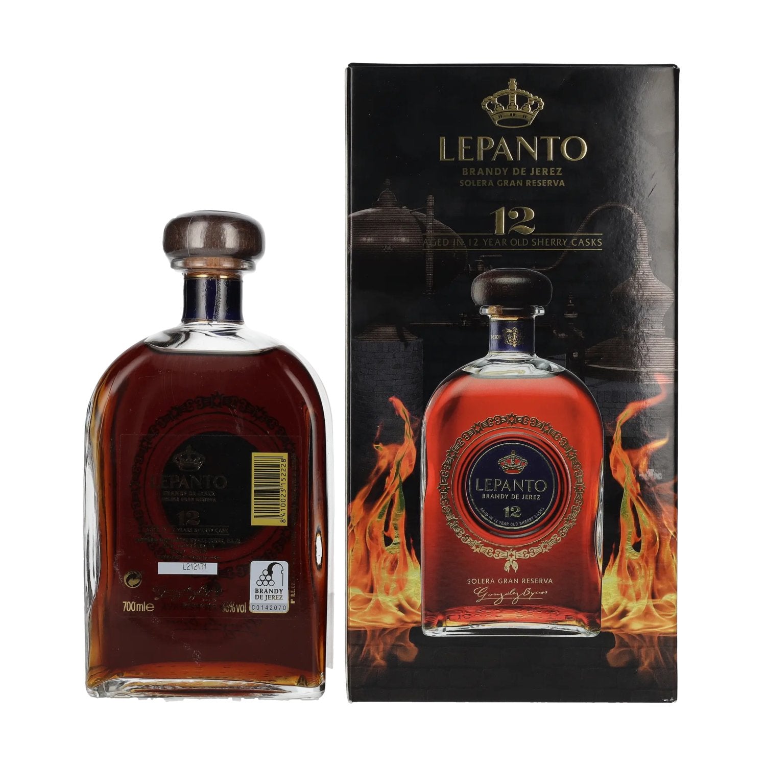 Lepanto 12 Brandy de Jerez Solera Gran Reserva 36% Vol. 0.7l in gift box