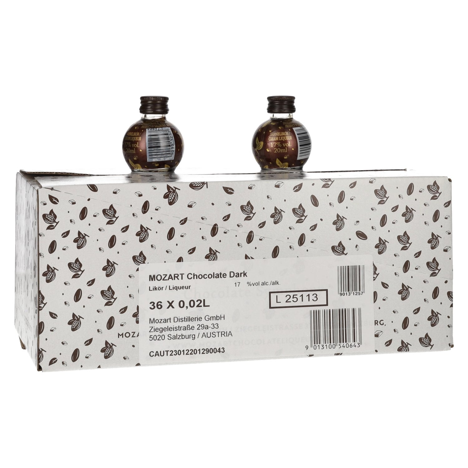 Mozart Chocolate Dark Sahnelikör 17% Vol. 36x0,02l