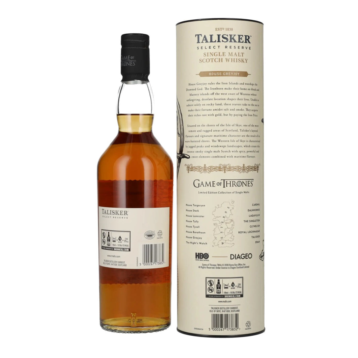 Talisker Select Reserve GAME OF THRONES House Greyjoy Single Malt Collection 45,8% Vol. 0,7l in Geschenkbox