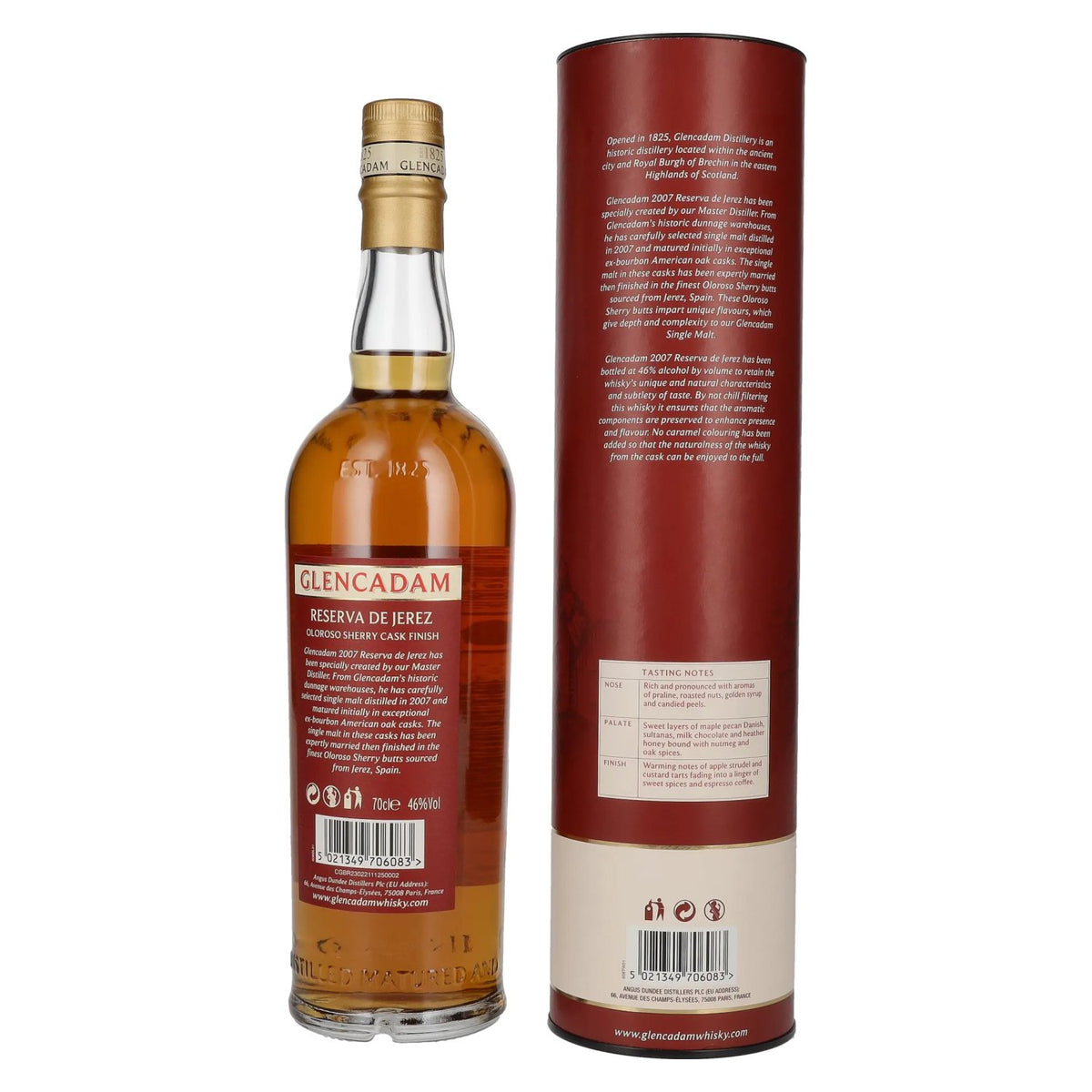 Glencadam RESERVA DE JEREZ 15 Years Old Single Malt OLOROSO SHERRY CASK FINISH 46% Vol. 0,7l in Geschenkbox