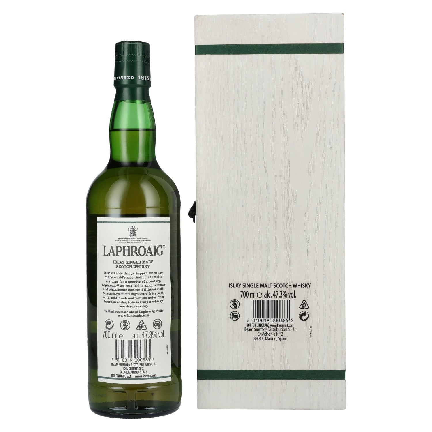 Laphroaig 25 Years Old Islay Single Malt Scotch Whisky 2023 47,3% Vol. 0,7l in Holzkiste