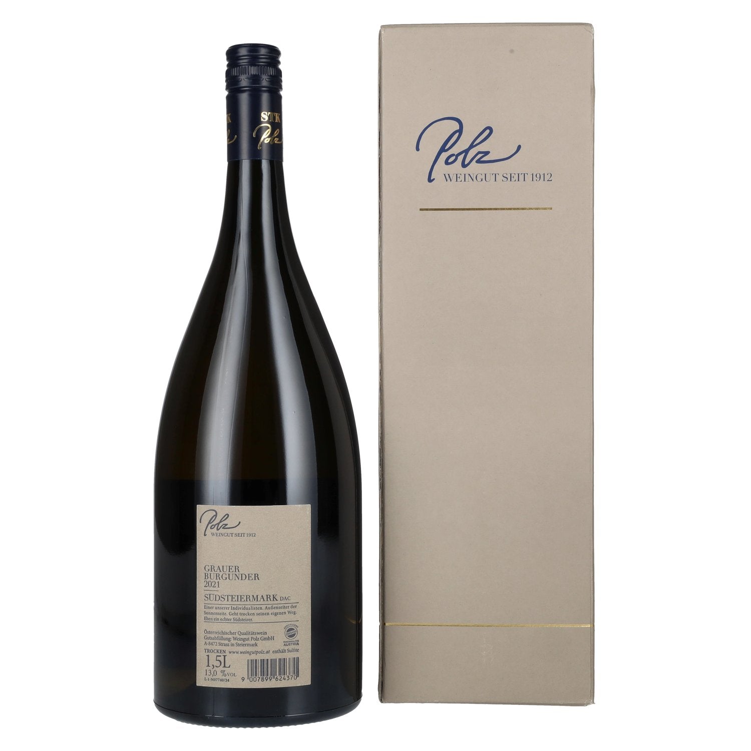 Polz Grauer Burgunder Südsteiermark DAC 2021 13% Vol. 1,5l in Geschenkbox