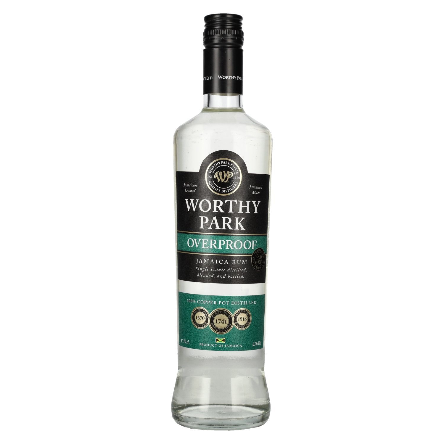 Rum-Bar Worthy Park Estate Premium White Overproof Rum 63% Vol. 0.7l