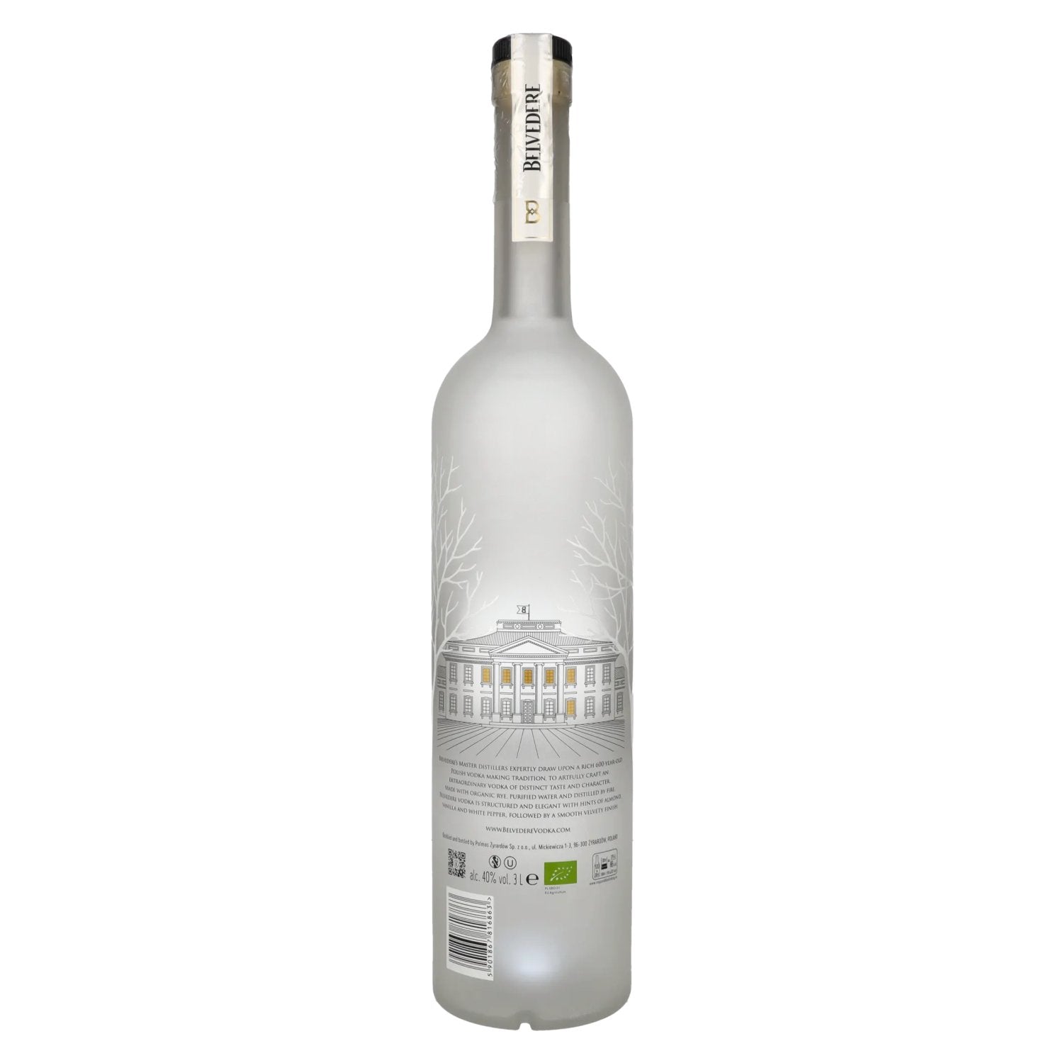 Belvedere Organic Vodka 40% Vol. 3l + LED Lichtsticker