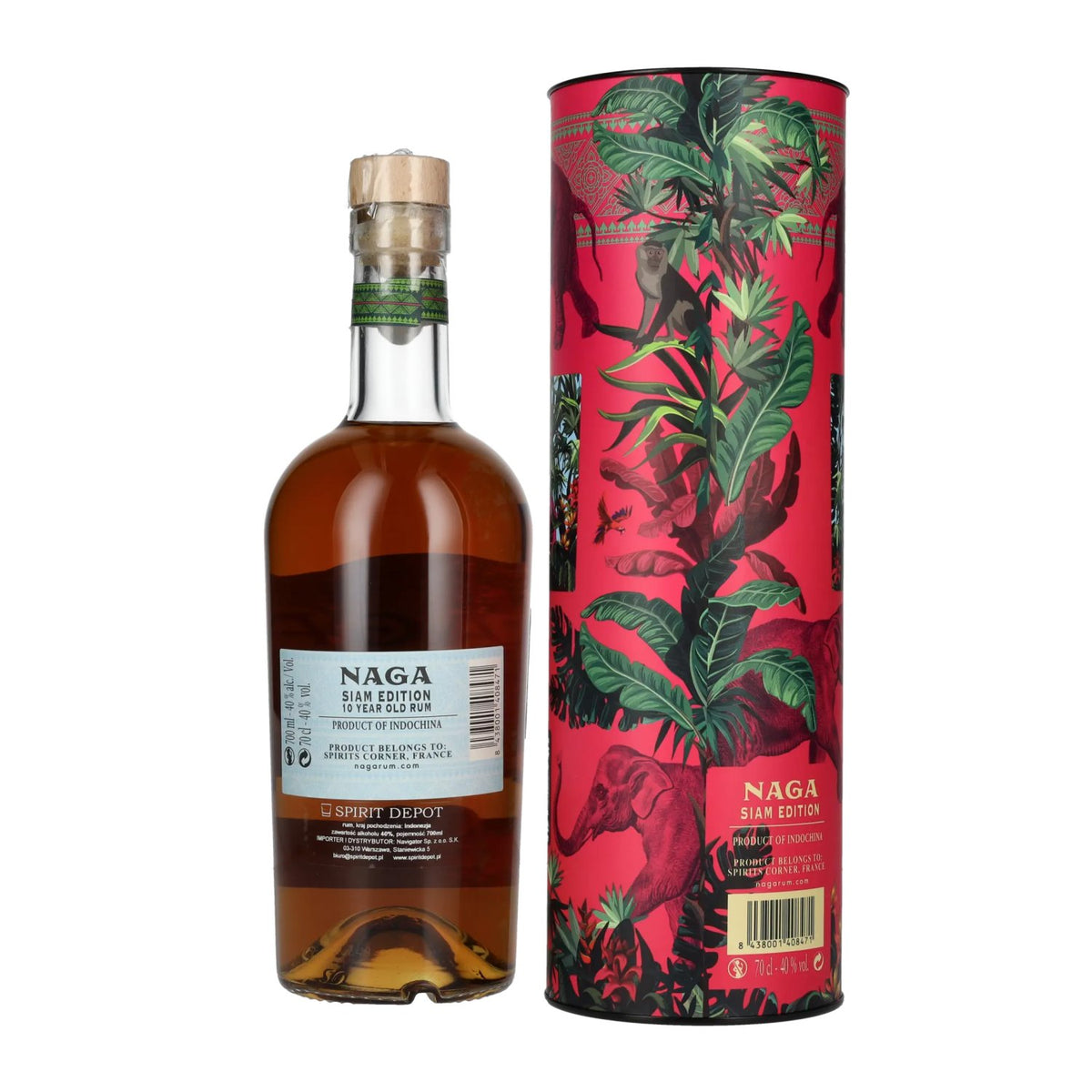 Naga 10 Years Old Indochinese Rum SIAM EDITION 40% vol. 0.7 l in a gift box