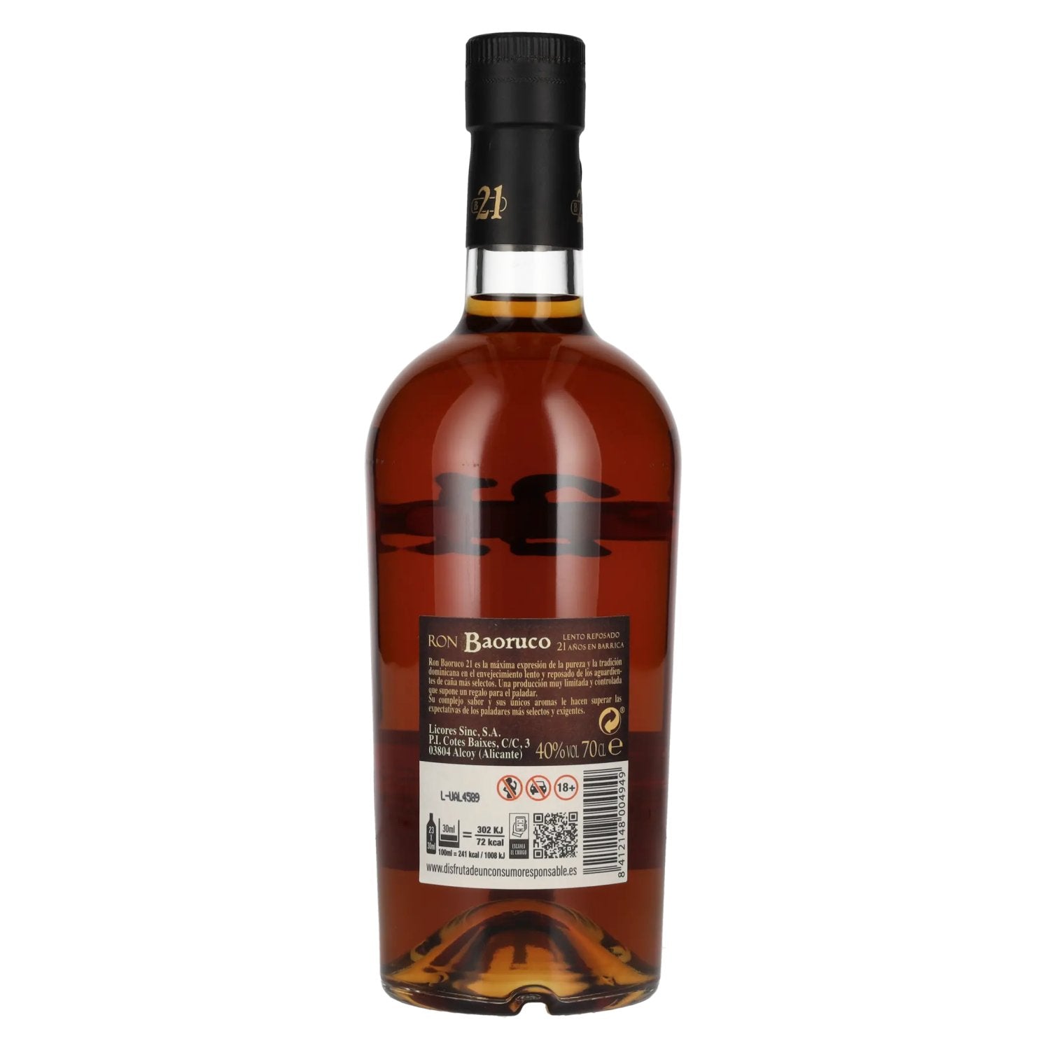 Ron Baoruco 21 Años Reserva Antigua Dominicano Premium 40% Vol. 0,7l