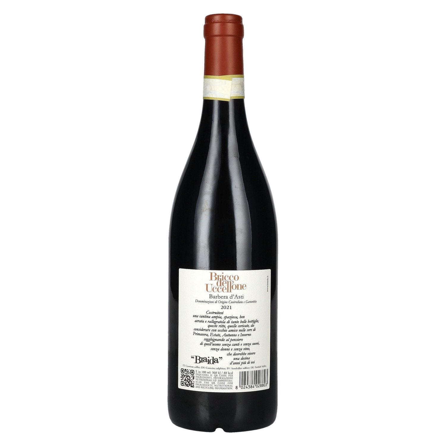 Braida Bricco dell'Uccellone Barbera d'Asti DOCG 2021 16% Vol. 0,75l