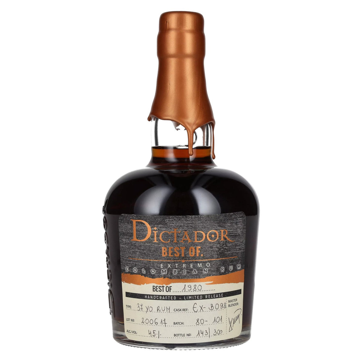 Dictador BEST OF 1980 EXTREMO Colombian Rum 37YO/200617/EX-B098 45% Vol. 0.7l