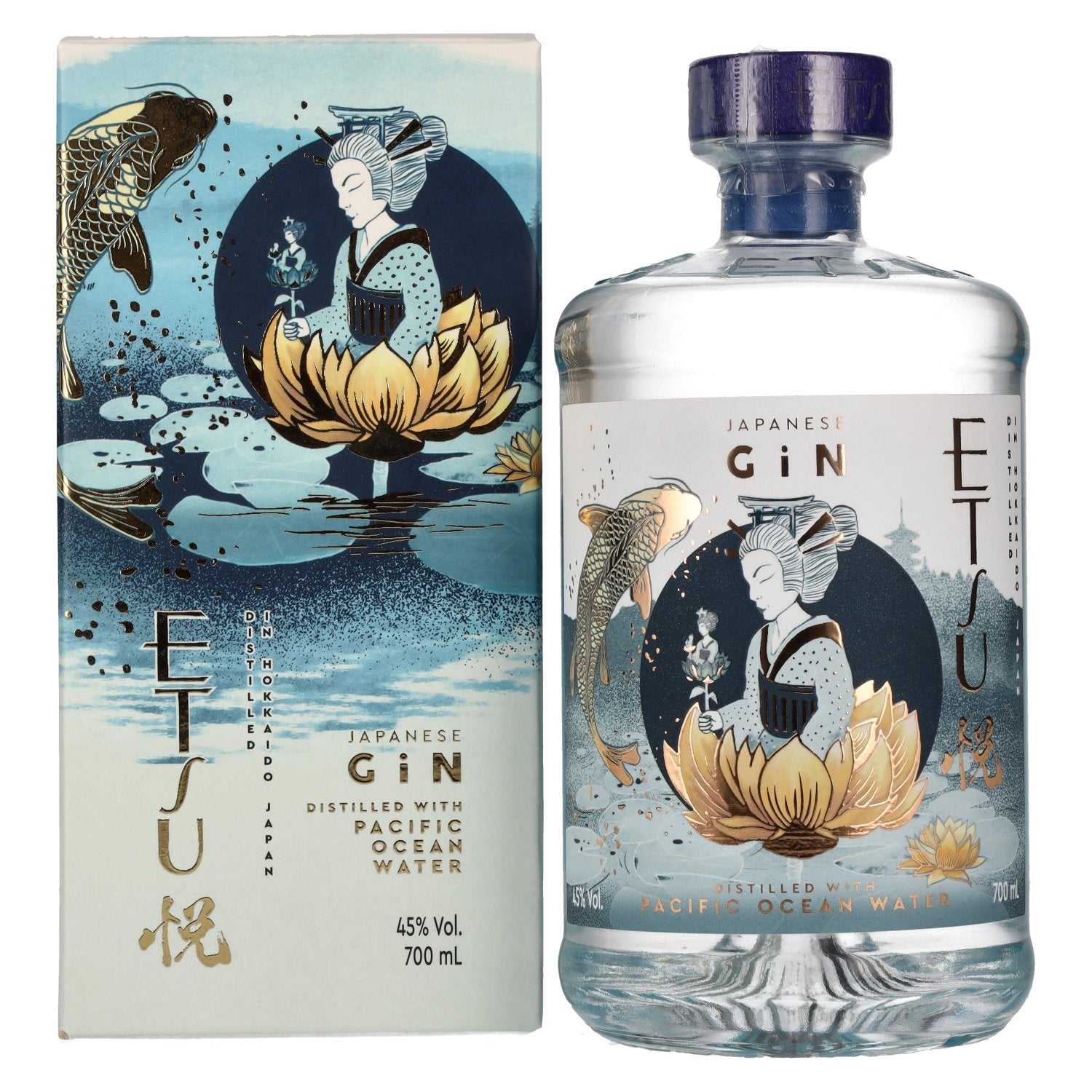 Etsu Japanese Gin PACIFIC OCEAN WATER 45% Vol. 0.7L in gift box