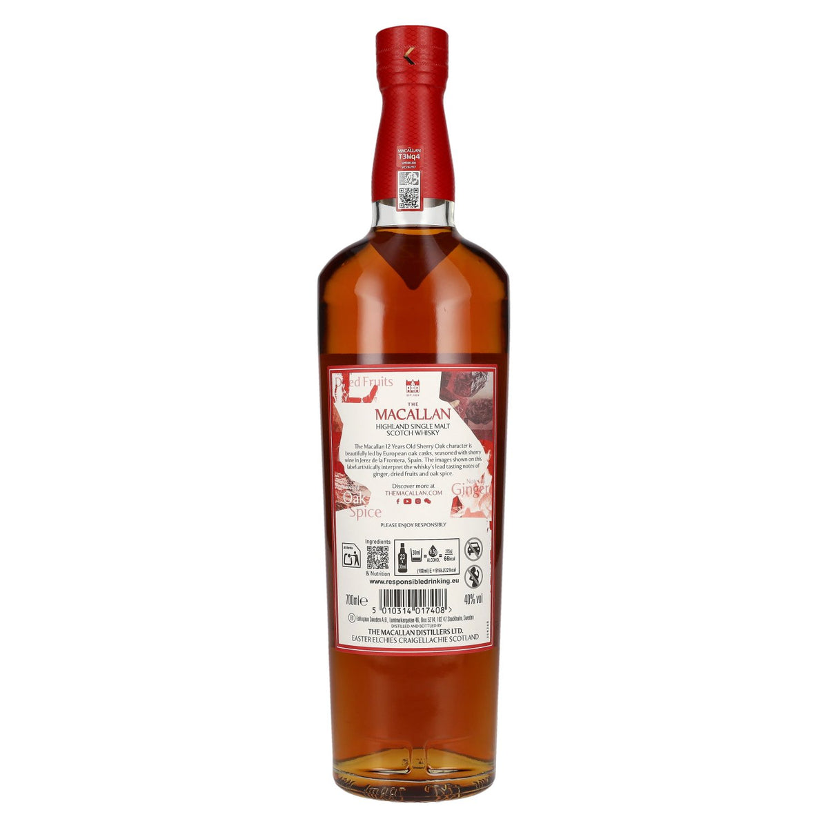 The Macallan 12 Years Old SHERRY OAK CASK 40% ABV 0.7l