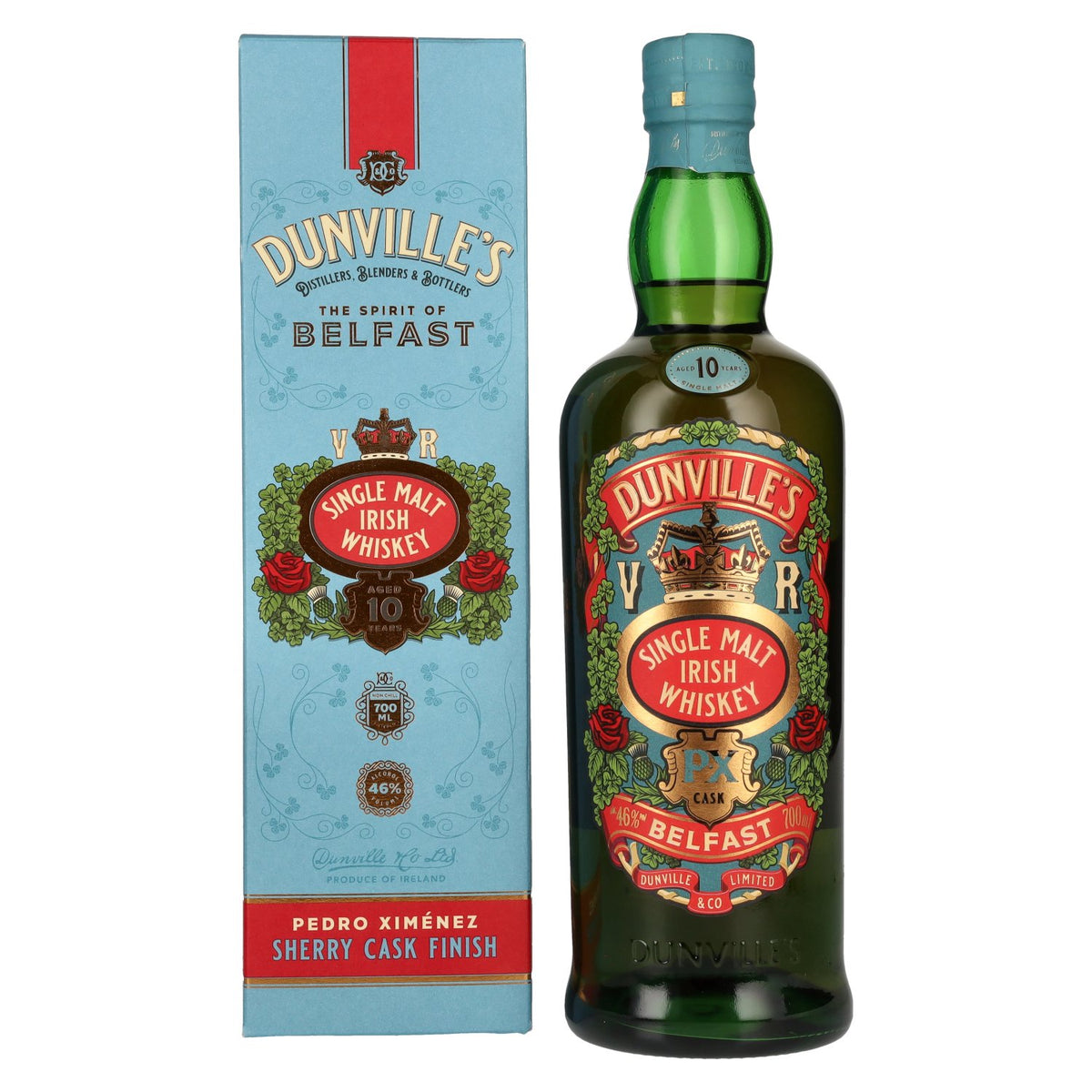 Dunville's 10 Years Old Single Malt Irish Whiskey PX Cask 46% Vol. 0.7L in Gift Box