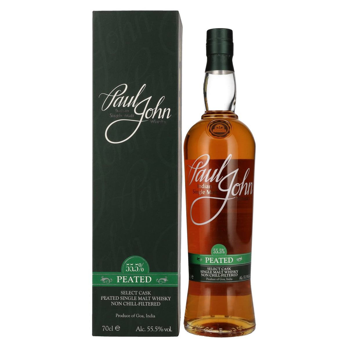 Paul John PEATED SELECT CASK Indian Single Malt Whisky 55.5% Vol. 0.7l in gift box