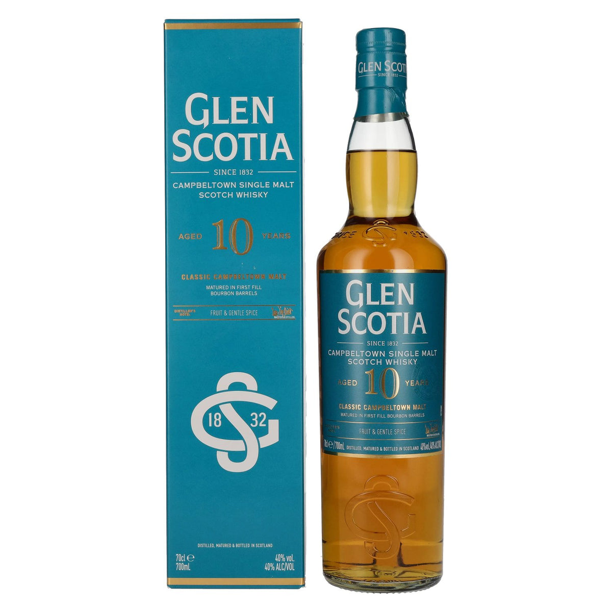 Glen Scotia 10 Years Old Classic Campbeltown Malt 40% Vol. 0.7L in gift box