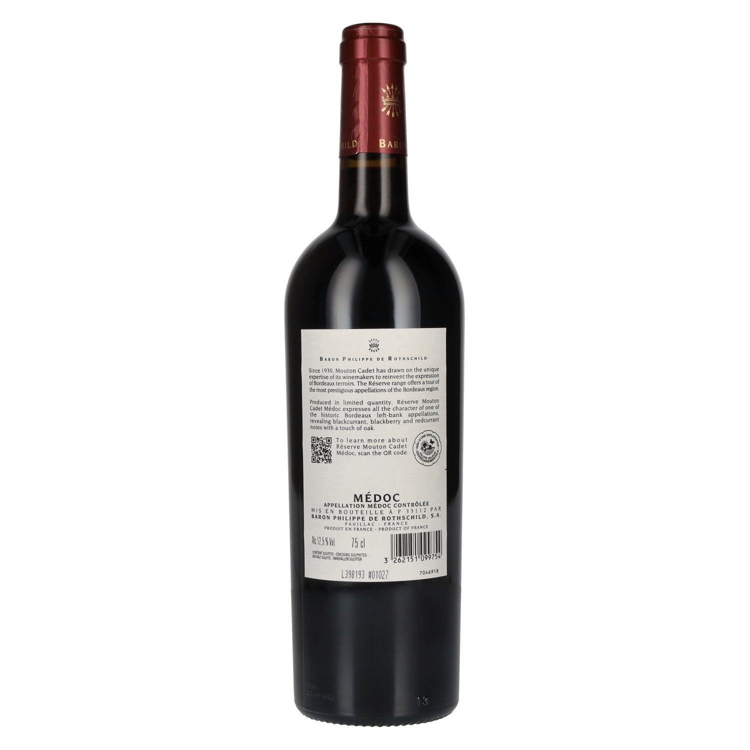 Baron Philippe de Rothschild MOUTON CADET Réserve Médoc 2021 12.5% Vol. 0.75l