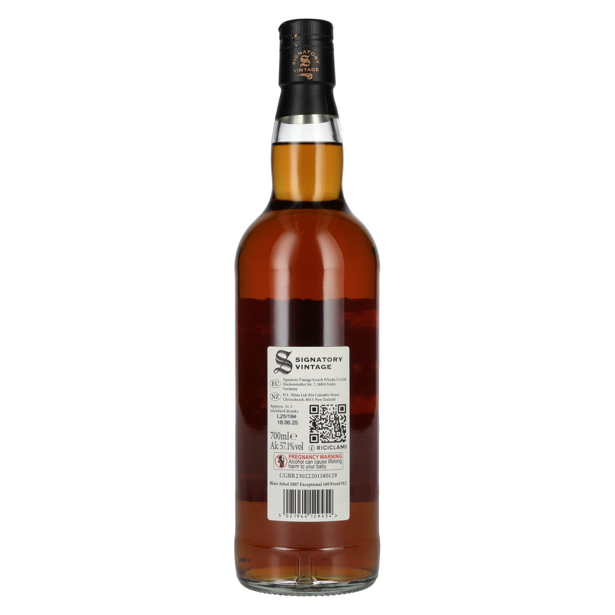 Signatory Vintage 100 Proof Edition BLAIR ATHOL 17 Years Old Exceptional Cask #12 2007 57.1% Vol. 0.7l
