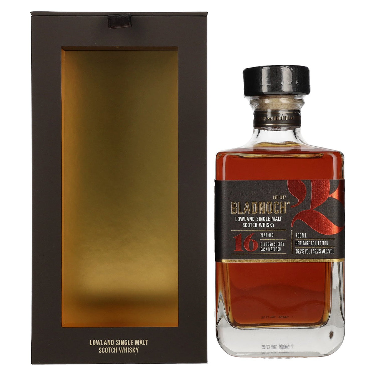 Bladnoch 16 Years Old Lowland Single Malt Oloroso Sherry Cask 46,7% Vol. 0,7l in Geschenkbox