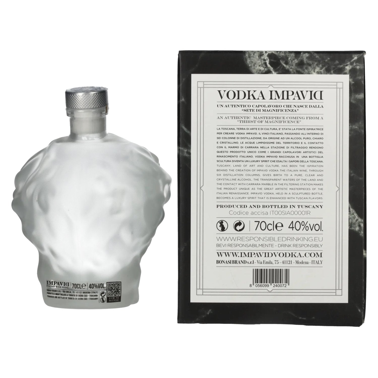 Impavid Italian Wine Vodka 40% Vol. 0,7l in Geschenkbox