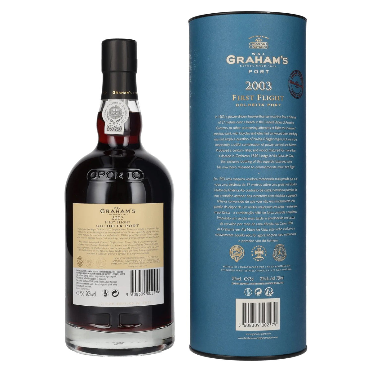 W. & J. Graham's FIRST FLIGHT Colheita Port 2003 20% Vol. 0.75l in gift box