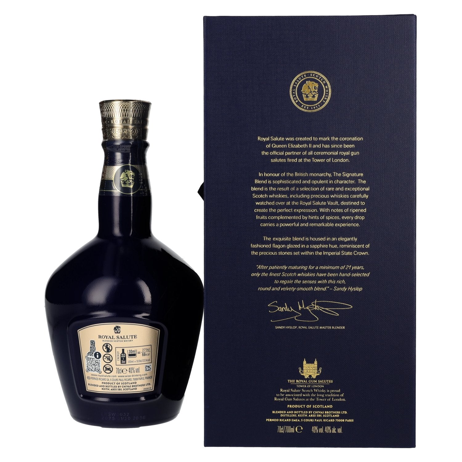 Royal Salute 21 Years Old THE SIGNATURE BLEND 40% Vol. 0,7l in Geschenkbox