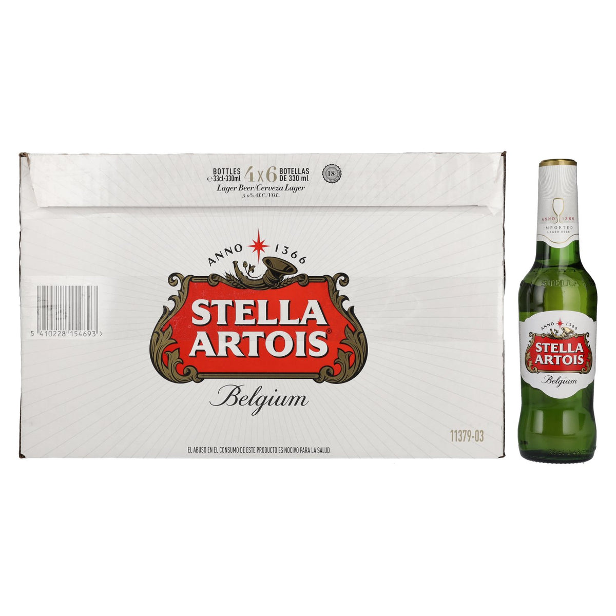 Stella Artois Premium Lager Beer 5% Vol. 4x6x0,33l
