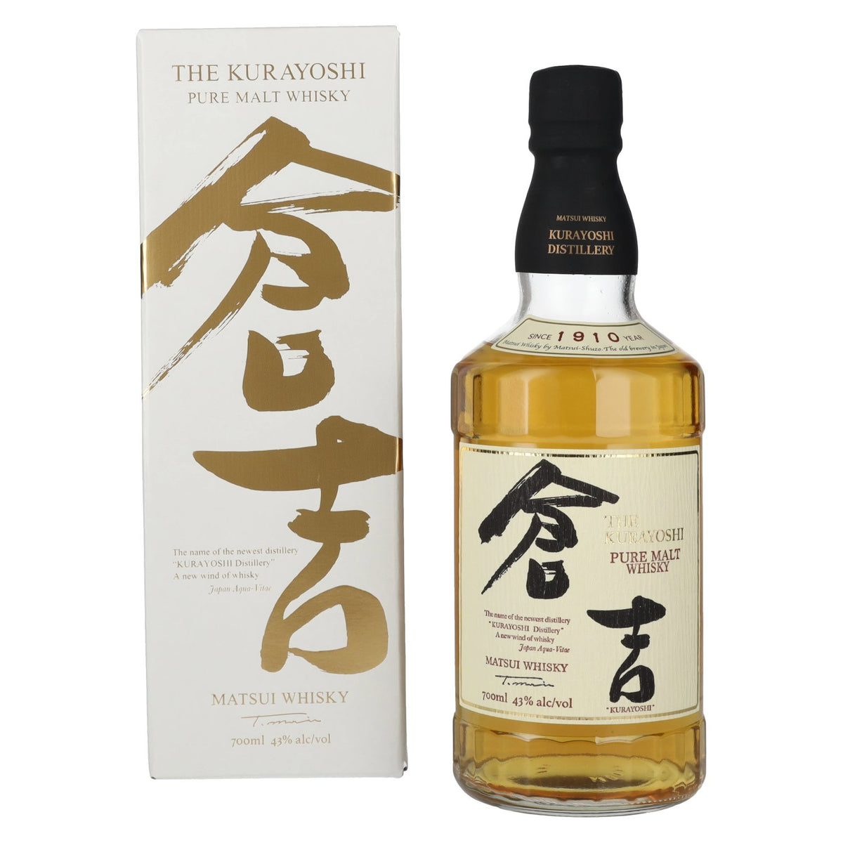 Matsui Whisky THE KURAYOSHI Pure Malt Whisky 43% Vol. 0.7L in gift box