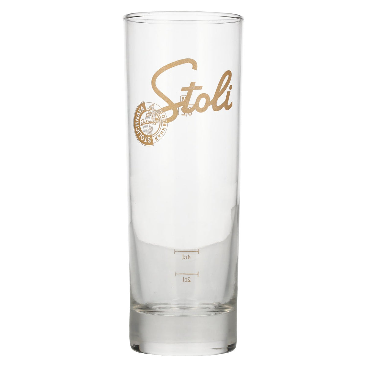 Stolichnaya Stoli Longdrinkglas mit Eichung
