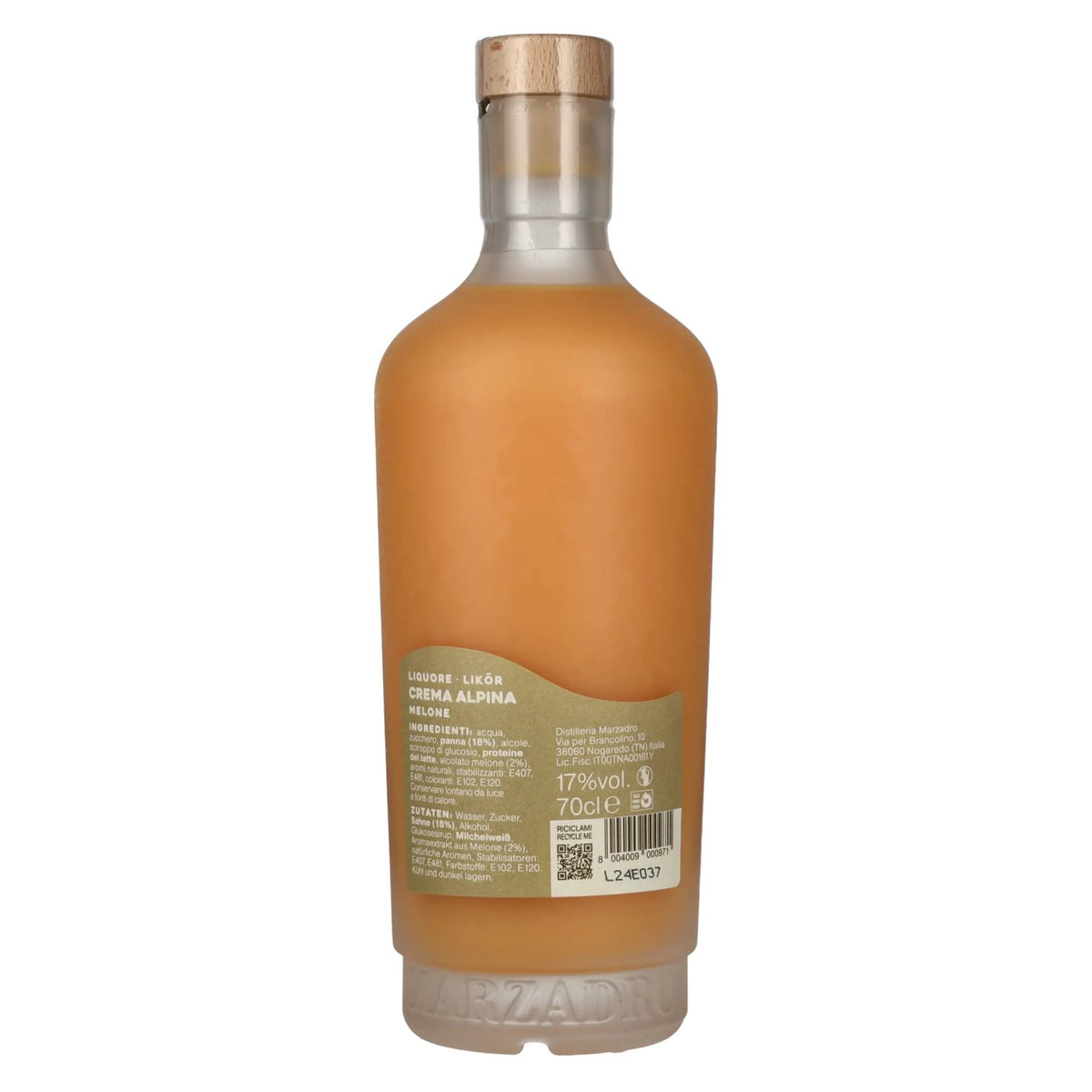 Marzadro Crema Alpina Melon 17% ABV 0.7l