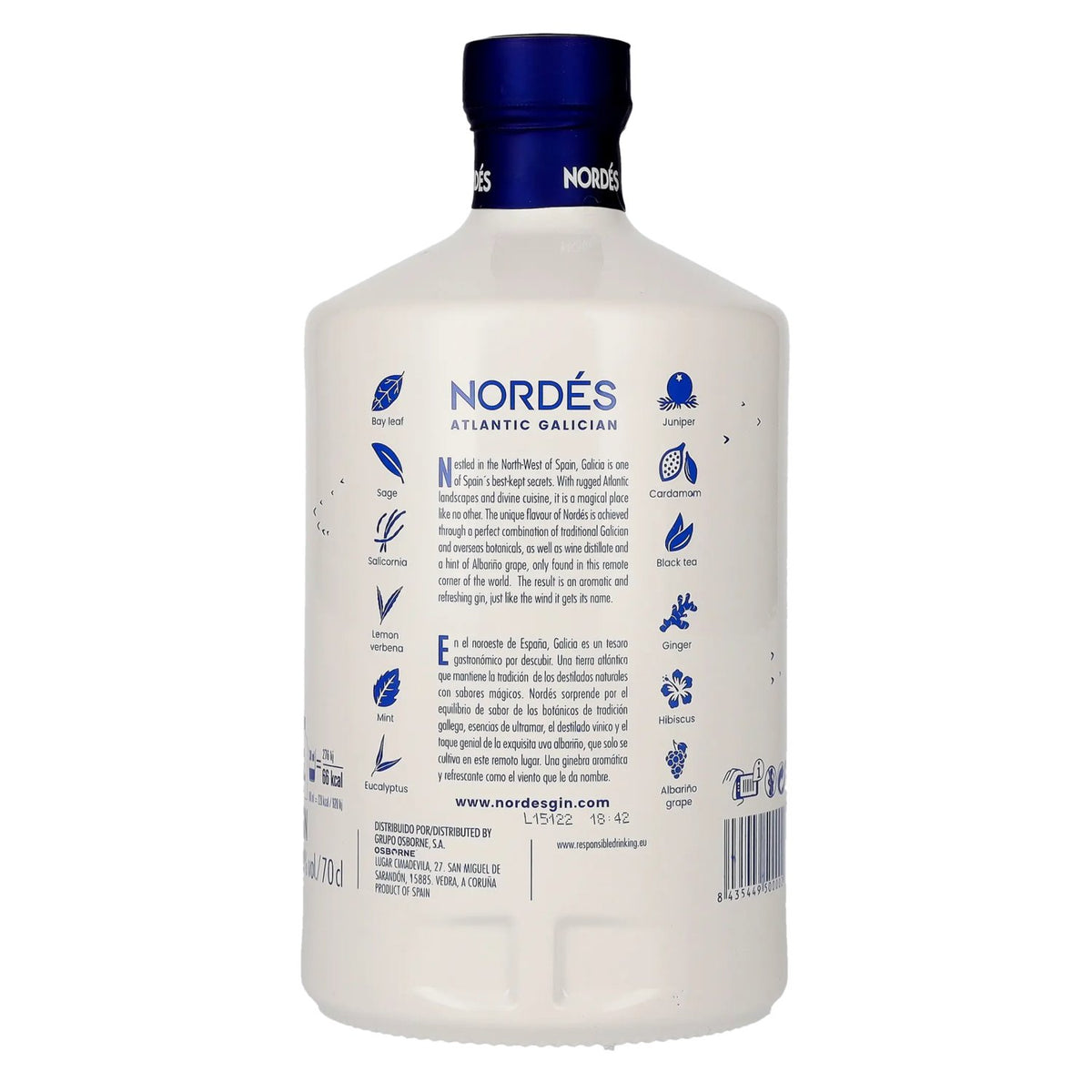 Nordes Atlantic Galician Gin 40% ABV 0.7l