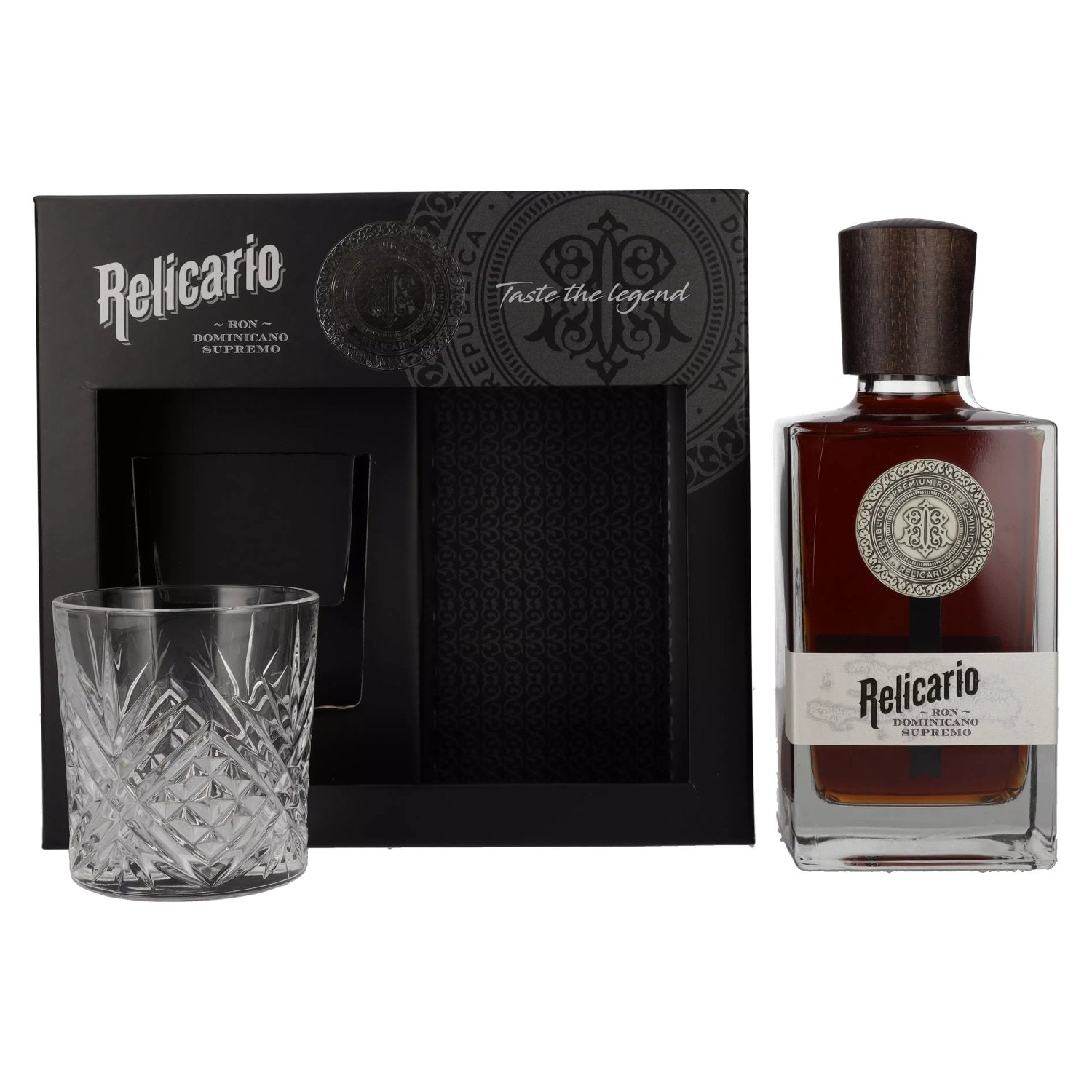 Relicario Ron Dominicano Supremo 40% Vol. 0.7L in Gift Box with Glass