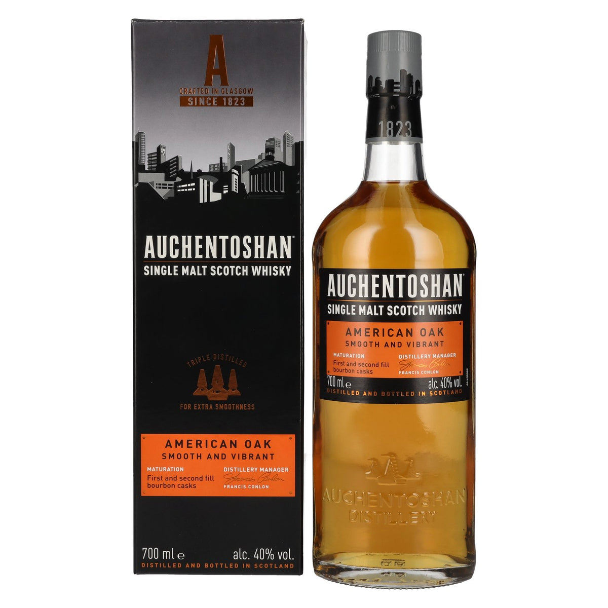 Auchentoshan AMERICAN OAK Single Malt Scotch Whisky 40% vol. 0.7l in a gift box