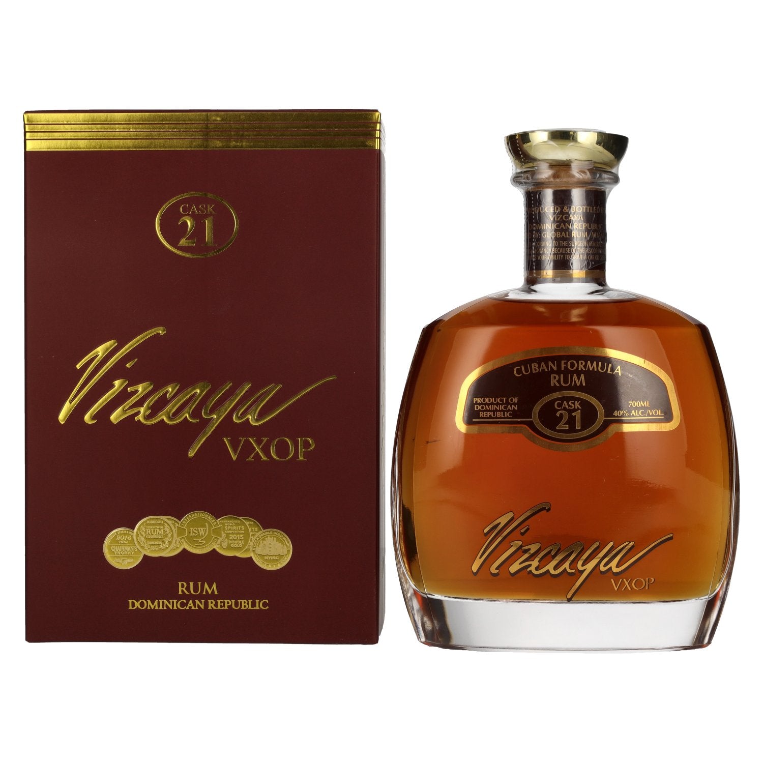 Vizcaya VXOP Cuban Formula Rum Cask 21 40% Vol. 0.7l in Gift Box