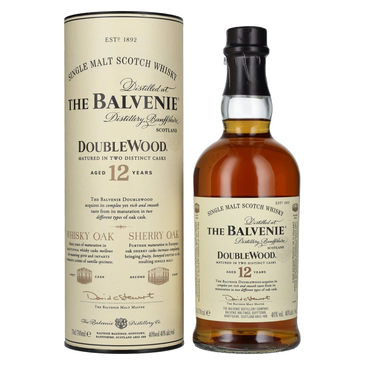 The Balvenie 12 Years Old Double Wood 40% Vol. 0,7l in Geschenkbox