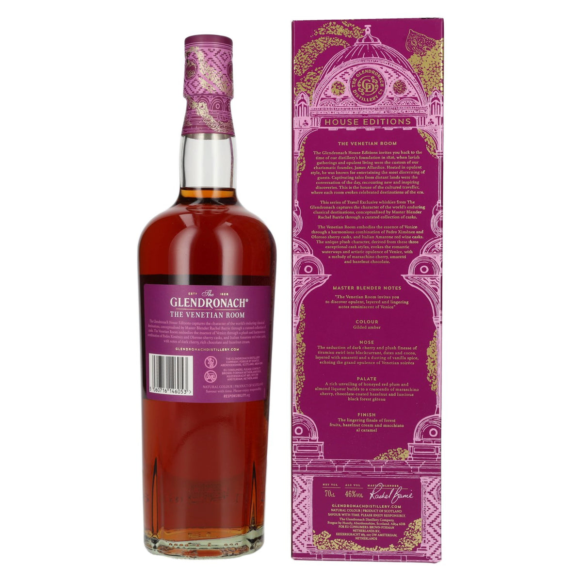 The GlenDronach House Editions THE VENETIAN ROOM Highland Single Malt 46% ABV 0.7l in a gift box