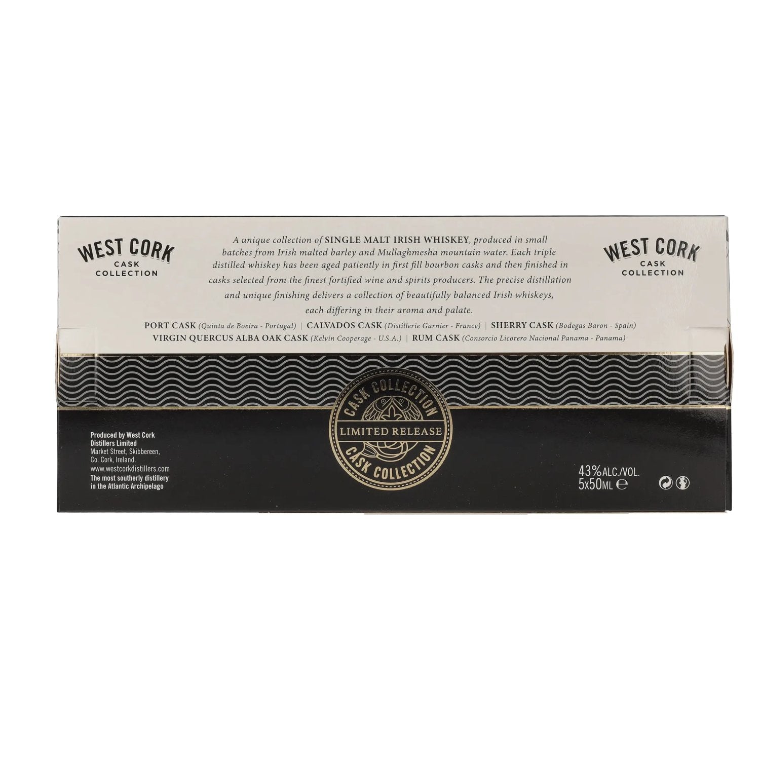 West Cork CASK COLLECTION Miniset 43% Vol. 5x0.05l in Gift Box