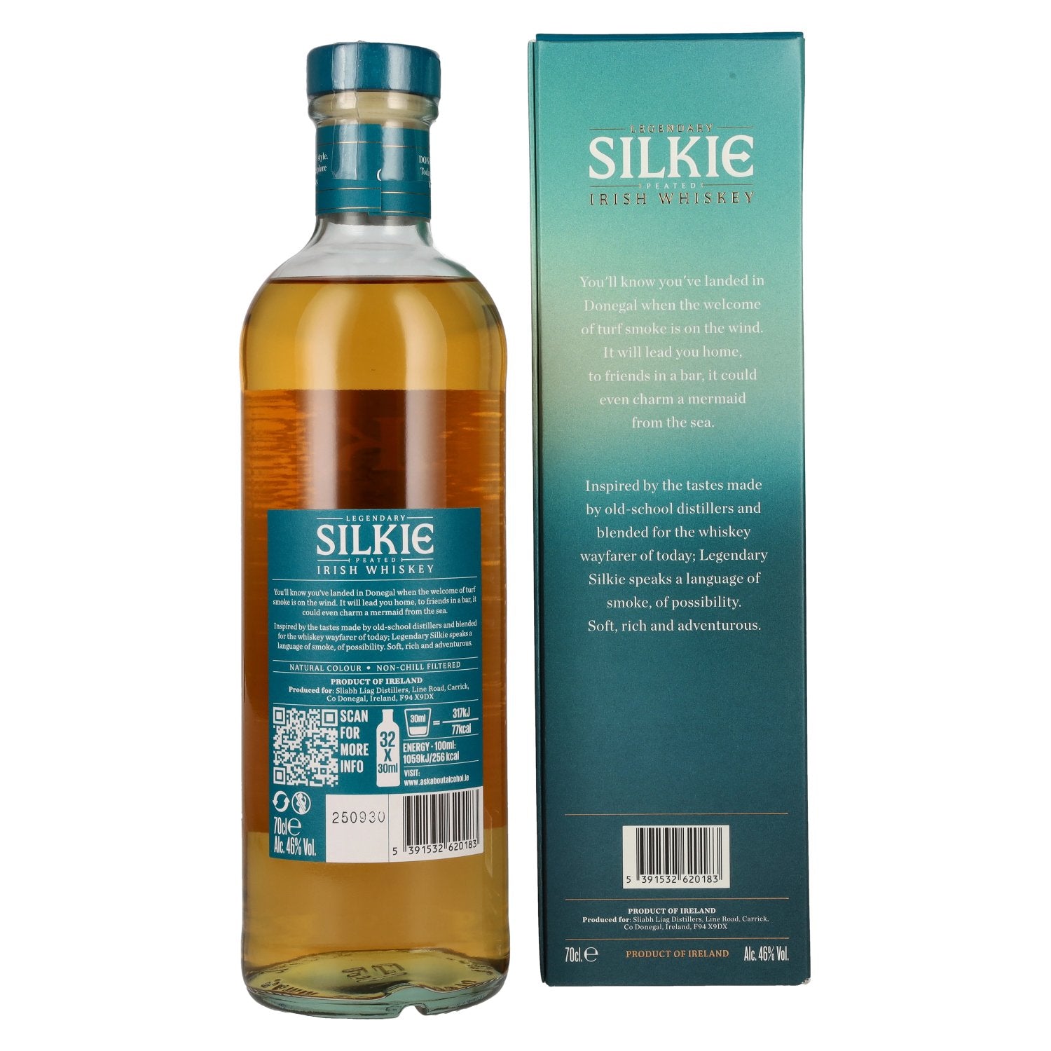 The Legendary SILKIE Peated Irish Whiskey 46% Vol. 0.7l in Gift Box