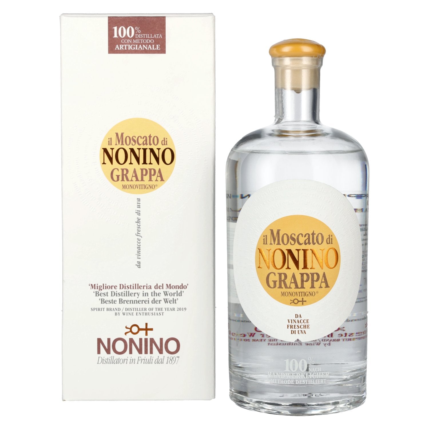 Nonino Grappa Monovitigno il Moscato 41% Vol. 0,7l in Geschenkbox